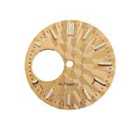 PSDFJAD ZHGUIMING Quadrante for Orologio NH38 da 28,5 mm, Forme Geometriche, Texture, quadranti Luminosi Verdi, Accessori for Movimento NH38(Yellow Gold Scale)
