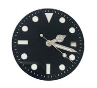 PSDFJAD ZHGUIMING Set di Accessori di Ricambio for quadrante Luminoso Blu da 29 mm + lancette Luminose Verdi for Movimento 8215/8200/821A/2813(Schwarz)