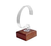 PSDFJAD ZHGUIMING Supporto a forma di C Multifunzionale espositore for orologi Portaoggetti for strumenti for la vendita al banco Mostra negozio Bracciali neri Braccialetti Catene(Clear)
