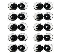 Psdndeww 10 x occhi trasparenti per bambole multi-dimensione, effetto visivo, realistico, facile da pulire, per pulire gli occhi chiari e piatti per la figura anime della bambola