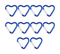 [Psdndeww] 10PCS Moda Forma di Cuore Molla Moschettone Portachiavi Accessori Portatile per Escursioni e Zaino Portachiavi