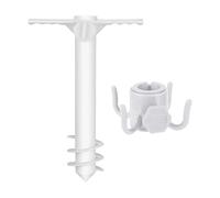Psdndeww 3 Helical Beach Ombrello Base Ancoraggio Plastica Per Gestione Esterna Sicura Usa Design Resistente alla corrosione Veloce Installare Ombrello Spiaggia