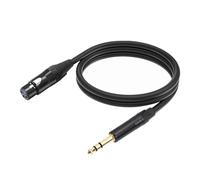 Psdndeww 6 35 Mm 1/4 Maschio A 3Pin Cavo Microfono Donna Per La Lunghezza Opzionale Dei Dispositivi Auditorici