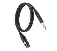Psdndeww 6 35 Mm 1/4 Maschio A 3Pin Cavo Microfono Donna Per La Lunghezza Opzionale Dei Dispositivi Auditorici