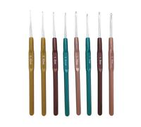 Psdndeww 8/10PCS Uncinetto Set Per Le Mani Ergonomiche Mani 0.6mm-2.0mm Crochet Ago Per Merletto Artigianato
