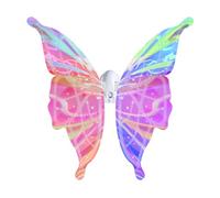 Psdndeww Ala di farfalla mobile elettrica con luce a LED e musica per ragazze costume di Natale festa di compleanno vestire indossare