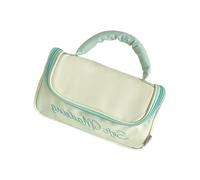 [Psdndeww] Borsa cosmetica morbida portatile con un pratico interno spazioso per riporre articoli da toeletta da viaggio e organizzare il trucco quotidiano, Verde Fluorescente, Nota, Come da immagine