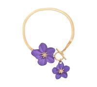 Psdndeww Bracciale alla caviglia con fiori femminili, in ferro, regolabile, accessorio per gioielli alla moda, per il vostro braccialetto alla moda, Taglia unica, come descritto