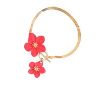 Psdndeww Bracciale alla caviglia con fiori femminili, in ferro, regolabile, accessorio per gioielli alla moda, per il vostro braccialetto alla moda, Taglia unica, come descritto