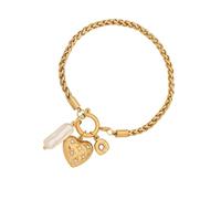 [Psdndeww] Braccialetto con ciondolo a forma di cuore alla moda per giovani coppie e amici intimi