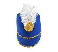 [Psdndeww] Cappello da notte decorativo con piume Stile Vintage Onore Guardia Cappello Notte Feltro Natale Cosplay Night Hat Show Accessori