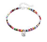 Psdndeww Cavigliere piccole perline fatte a mano perline colorate braccialetti alla caviglia cavigliera regolabile per donne ragazze perline per le donne ragazze regolabili adolescenti africane