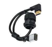 Psdndeww Cavo di prolunga video impermeabile, 4 K60 Hz, connettore per apparecchi acustici, estensore 50 m/19,7 in