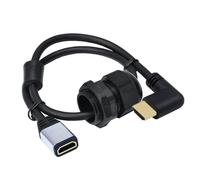 Psdndeww Cavo di prolunga video impermeabile, 4 K60 Hz, connettore per apparecchi acustici, estensore 50 m/19,7 in