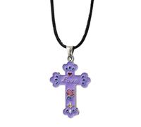 [Psdndeww] Collana con ciondolo cuore liquido gotico con occhio di diavolo croce girocollo punk demone clavicola catena gioielli per donne accessori