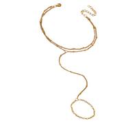 [Psdndeww] Elegante Dito Collegamento Dito Catena Moderna Anello Catena per Giovani Donne