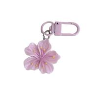 Psdndeww Elegante portachiavi portatile con fiori e accessori alla moda, unico ciondolo da tasca, struttura in acrilico, per la strada quotidiana al lavoro, portachiavi alla moda, b, Taglia unica