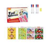 Psdndeww Giocattolo interattivo di educazione precoce Trova differenze Discriminazione Flashcard con custodia per la casa e la i concentrazione gioco di formazione per