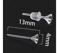 Psdndeww Kit per Orecchini E Montanti in Plastica Totale 100 Set per Orecchini Trasparenti Perni per Lavori Sportivi Creazione Gioielli Perni E Montanti in Plastica