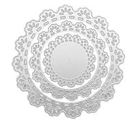 Psdndeww Laciness Embossing Die Cuts Nesting Cricle Cutting Dies Schablone 4'' für KinderGrußkarten machen Scrapbooking Album
