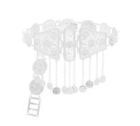 Psdndeww Lunghezza regolabile Gioielli Etnico Moneta Nappe Cintura In Lega Texture Per Le Donne Alla Ricerca Di Abiti Unici ed Eleganti Beach Party Catena Vita