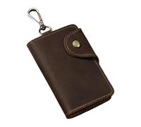 [Psdndeww] Moderno Retro PU Portachiavi Portafoglio Viaggio Friendly Porta Carte Vita Accessori di Fissaggio Uomini Portachiavi Titolare di Carta per Viaggiatore di Affari, Colore caffè, Come mostrato