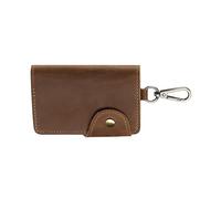 [Psdndeww] Moderno Retro PU Portachiavi Portafoglio Viaggio Friendly Porta Carte Vita Accessori di Fissaggio Uomini Portachiavi Titolare di Carta per Viaggiatore di Affari, Braun, Come mostrato in