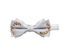 Psdndeww Papillon da uomo essenziale con orecchie di grano versatile per riunioni di lavoro riunioni papillon da uomo con orecchie di grano dimensioni regolabili papillon da sposa per lo sposo, H