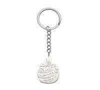 Psdndeww Portachiavi a forma di bottiglia in acciaio inox con ciondolo a forma di frutta, portachiavi per zaino, decorazione gioielli per donne e uomini, Colore acciaio, Rune 1