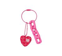 Psdndeww Portachiavi con ciondolo a forma di cuore con fiamma, per gli appassionati di auto, coppie e individui alla moda, portachiavi elegante e in metallo, D, Taglia unica