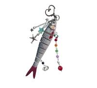 Psdndeww Portachiavi di vita marina giocoso formato compatto facile da attaccare per personalizzare gli oggetti regali per amori pesce portachiavi per bagagli, I, Taglia unica