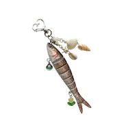 Psdndeww Portachiavi di vita marina giocoso formato compatto facile da attaccare per personalizzare gli oggetti regali per amori pesce portachiavi per bagagli, H, Taglia unica