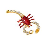 Psdndeww Resistente all'usura Scorpions portagioie con zirconi cubici multifunzionali decorazioni per la casa articolo regalo creativo creativo gioielli amanti