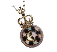 [Psdndeww] Retro Art Collana Funzionale Resina Fascino Catena Regolabile Catena di Sicura Del Pendente Della Catena Del Collo Gioielli per Lei Gioielli, フリーサイズ, come descritto, Nessuna pietra preziosa