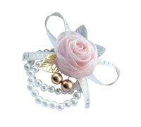 [Psdndeww] Rosa Fiore Polso Confortevole Elastico Perle Perline Braccialetto Accessori Gioielli Moda per Ragazze, b
