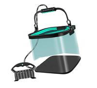 Psdndeww Secchio da pesca pieghevole con corda, portatile, per pesce, 8/13 l, impermeabile, per attività all'aperto, durevole