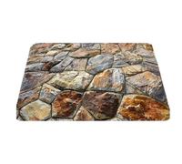 Psdndeww Tappetino da ingresso ad alta assorbenza, con illusione ottica 3D, ad asciugatura rapida, per aree umide, come porte e bagni, pietra grotta, illusione visiva