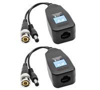 Psdndeww Trasmettitori di segnali CCTV 4 in 1 per sistemi AHDs CVIs TVIs CVBS Twisted Pair Extended Ranges ABS Custodia protettiva CCTV Outdoor Kit Twisted Pair