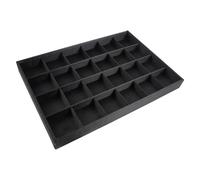 Psdndeww Vassoio espositore per gioielli con base in legno con superfici in PU spazzolato e design robusto per controsoffitto negozio gioielli planner