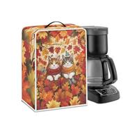 Psesaysky Copertura leggera per caffettiera con gatti in acero, copertura leggera per elettrodomestici da cucina, durevole, riutilizzabile, per piccoli elettrodomestici, decorazione autunnale per il