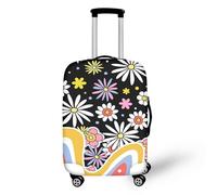 Psesaysky Copertura per bagagli con cerniera nascosta, leggera, lavabile, facile da montare, facile da pulire, misura universale, Margherita , XL(Fit 29-32 inch luggage)