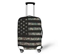 Psesaysky Copertura per bagagli con cerniera nascosta, leggera, lavabile, facile da montare, facile da pulire, misura universale, Bandiera degli Stati Uniti., L(Fit 25-28 inch luggage)