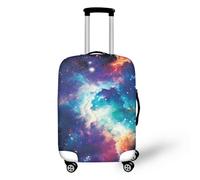 Psesaysky Copertura per bagagli con cerniera nascosta, leggera, lavabile, facile da montare, facile da pulire, misura universale, Galaxy Cielo Spazio, S(Fit 18-21 inch luggage)
