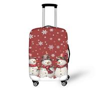 Psesaysky Copertura per bagagli con cerniera nascosta, leggera, lavabile, facile da montare, facile da pulire, misura universale, Pupazzo di neve, M(Fit 22-24 inch luggage)