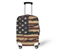 Psesaysky Copertura per bagagli con cerniera nascosta, leggera, lavabile, facile da montare, facile da pulire, misura universale, Bandiera americana., S(Fit 18-21 inch luggage)
