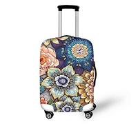 Psesaysky Copertura per bagagli, per valigia, antigraffio, portatile, adatta per 45-81 cm, Fiori Boho, XL(Fit 29-32 inch luggage)