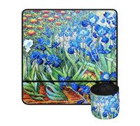 Psesaysky Tappetino per macchina da cucire Irises, con tasche, leggero, antiscivolo, per ridurre il rumore, impermeabile, tappetino per muffling per macchina da cucire Madam Sew