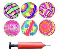 PSFDEWT 6Pcs Light up Balls, Bouncing Sensory LED Ball, Vinyl Light up Toys for Kids Boys And Girls, Random Color