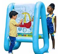 PSFDEWT Cavalletto per Bambini in PVC Lavabile per Esterni per Esterni, cavalletto 3 in 1 di Pittura e Gioco del Cortile, cavalcavia Riutilizzabile e Portatile in Piedi Non Incluso.