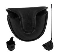 PSFDEWT Mallet Putter Headcover, 4.72x5 PU Waterproof Round Putter Headcover with Plush Liner for Male Female Outdoor